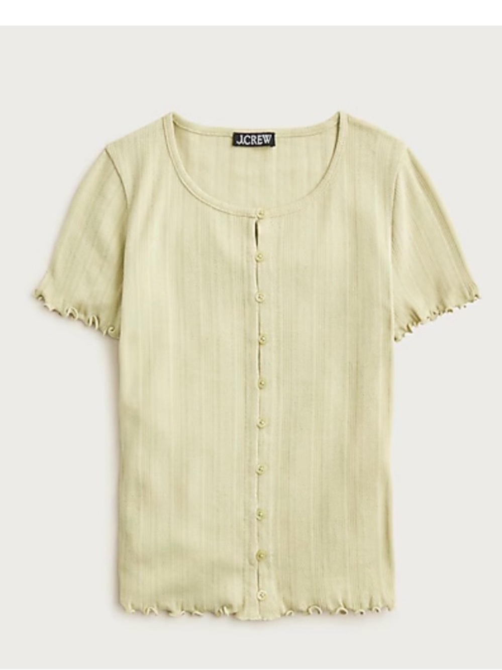 J. Crew Pointelle short-sleeve knit cardigan